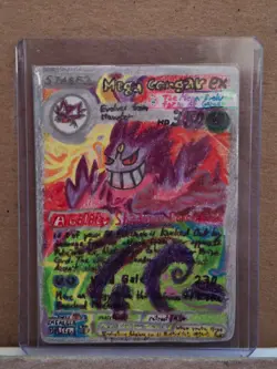 [FANART] Mega Gengar ex - 284/217 - Ascended Heroes Hand-Drawn SIR Pokemon Card - Image 2