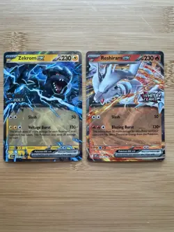 Pokemon Reshiram & Zekrom Stamped Promo Cards Black Bolt White Flare NM ✨ - Image 1