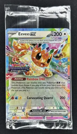 Eevee EX 075/131 Promo Prismatic Evolutions Stamp Pokemon Card SEALED! - Image 1