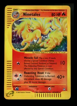 Ninetales H19/H32 Aquapolis 2002 Rare Holo e-Series Pokemon Card TCG - Image 1