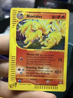 Ninetales H19/H32 Aquapolis 2002 Rare Holo e-Series Pokemon Card TCG - Image 3