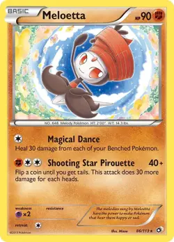 Meloetta 86/113 Legendary Treasures Pokemon Card NM - Image 1