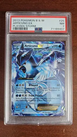 2013 Pokemon, B&W Plasma Storm, #25/135 Articuno EX, Holo Ultra Rare, PSA 7 - Image 1