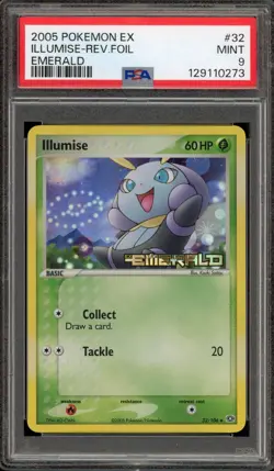 Pokemon Illumise EX Emerald Reverse Holo #32 PSA 9 Mint - Image 1