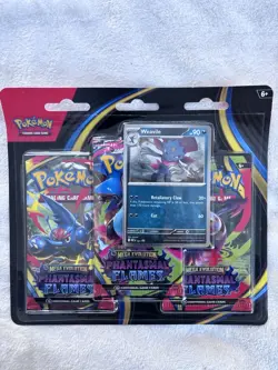 POKEMON TCG PHANTASMAL FLAMES 3 PACK BLISTER BRAND NEW FACTORY SEALED RARE! USA! - Image 1