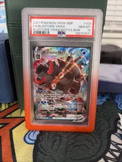 2021 POKEMON SWSH BLACK STAR PROMO #103 FULL ART/BLASTOISE VMAX PSA 10 - Image 1