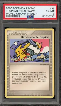 Pokemon Tropical Tidal Wave 2006 World Championships FRENCH Promo #36 PSA 6 - Image 1