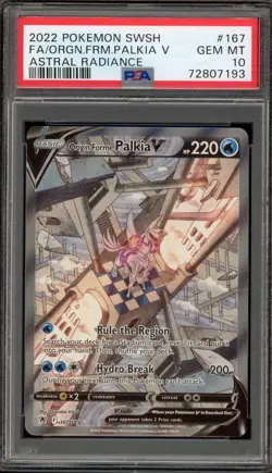 Pokemon Origin Forme Palkia V Astral Radiance Full Alt Art #167 PSA 10 Gem Mint - Image 1