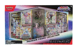 Pokemon Prismatic Evolutions Premium Figure Collection Box 11 Booster Packs - Image 1