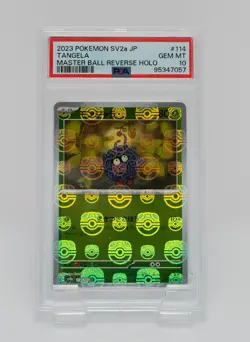 PSA 10 TANGELA Master Ball Reverse Holo 2023 Pokemon Japanese 151 SV2A 114/165 - Image 1