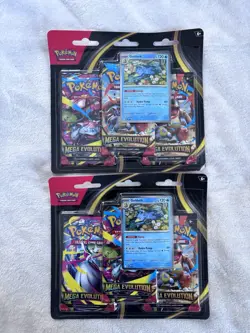 POKEMON MEGA EVOLUTIONS 3 PACK BLISTER LOT OF TWO (2) BRAND NEW! FACTORY SEALED! - Image 2