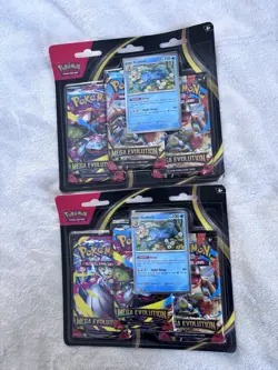 POKEMON MEGA EVOLUTIONS 3 PACK BLISTER LOT OF TWO (2) BRAND NEW! FACTORY SEALED! - Image 3