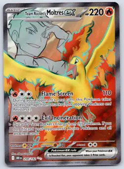 Team Rocket's Moltres ex 208/182 (NM) Destined Rivals Ultra Rare - Pokemon TCG - Image 1