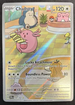 NM-Mint Chansey - 187/167 - Illustration Rare Pokemon Twilight Masquerade - Image 1