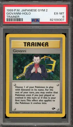 Pokemon Giovanni Gym Challenge Unlimited Holo Rare #18 MISLABELED PSA 6 - Image 1