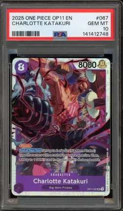 One Piece CCG Charlotte Katakuri OP11-067 PSA 10 Gem Mint - Image 1