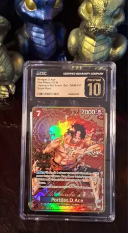 Portgas D. Ace One Piece 2nd Anniversary CGC POP 19 🔥 OP02-013 ~ CGC / PSA 10 - Image 3