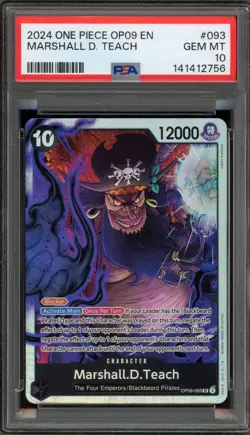 One Piece CCG Marshall.D.Teach OP09-093 PSA 10 Gem Mint - Image 1