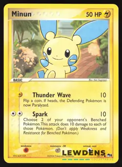 Minun - 12/17 - Common - Pop Series 1 - Pokemon Card - Image 1