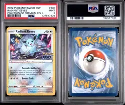 Radiant Eevee SWSH230 Pokemon Go Premium Collection Pokemon PSA 9 - Image 2