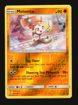 Pokemon TCG Meloetta Unified Minds Sun & Moon SM 123 Reverse Holo NM Card - Image 1