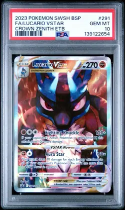 Lucario VSTAR SWSH291 PSA 10 Holo Crown Zenith ETB Promo Pokemon Card 🔥🔥 - Image 1