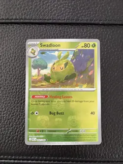 Swadloon (Master Ball Pattern) Pokemon White Flare 002/086 Holo NM - Image 1