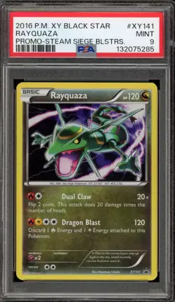 Pokemon Rayquaza Steam Siege Black Star Promo XY141 PSA 9 Mint - Image 1