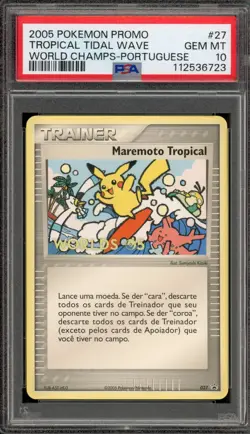 Pokemon Tropical Tidal Wave 2005 World Championships PORTUGUESE Promo #27 PSA 10 - Image 1