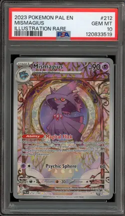 Pokemon Mismagius Paldea Evolved Illustration Rare #212 PSA 10 Gem Mint - Image 1