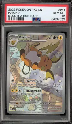 Pokemon Raichu Paldea Evolved Illustration Rare #211 PSA 10 Gem Mint - Image 1