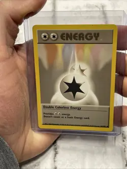 Double Colorless Energy 96/102 Base Set Pokemon Card WOTC 1999 Vintage TCG LP - Image 1