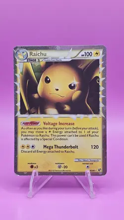 Pokemon TCG Raichu Prime Holo Card HS-Undaunted 83/90 MP 💛💛💛 - Image 1