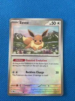 POKEMON TCG Prismatic Evolutions EEVEE Poke Ball Reverse Holo Card 074/131 NM - Image 1