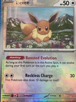 POKEMON TCG Prismatic Evolutions EEVEE Poke Ball Reverse Holo Card 074/131 NM - Image 4