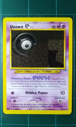 Pokemon Card Neo Destiny 57 Unown [C] Uncommon 2000 Wizards Of The Coast NM - Image 1