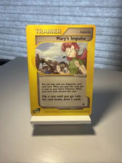 Mary's Impulse Trainer 2002 Pokemon Card #142/165 Supporter - Image 1