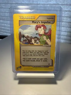 Mary's Impulse Trainer 2002 Pokemon Card #142/165 Supporter - Image 3