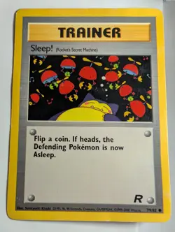 Sleep! (Rocket's Secret Machine) 79/82 Trainer Team Rocket Pokemon TCG CCG Card - Image 1
