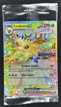 Leafeon ex #006/131 Stamped Prismatic Evolutions Promo Sealed Pokemon 2025 - Image 1