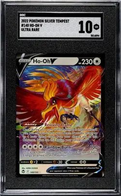 2022 POKEMON SWORD & SHIELD SILVER TEMPEST #140 HO-OH V SGC 10 - Image 1