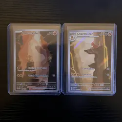 Pokemon Card Lot 151 Charmander 168 & Charmeleon 169 Illustration Rare IR TCG - Image 1