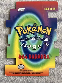 2000 Topps Pokemon TV Animation Edition #EV8 Kadabra Die Cut #64 LP Vintage - Image 2
