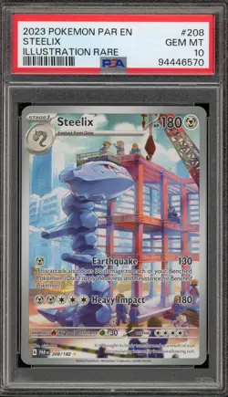 Pokemon Steelix Paradox Rift Illustration Rare #208 PSA 10 Gem Mint - Image 1