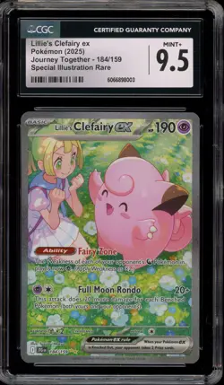 Pokemon Lillie's Clefairy ex Journey Together SIR #184 CGC 9.5 - Image 1