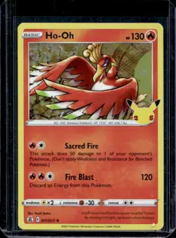 2021 Pokemon SWSH Celebrations Ho-Oh #001/025 - Image 1