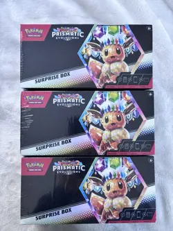 POKEMON PRISMATIC EVOLUTIONS SURPRISE BOX LOT OF THREE (3) NEW FACTORY SEALED US - Image 2
