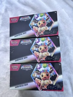 POKEMON PRISMATIC EVOLUTIONS SURPRISE BOX LOT OF THREE (3) NEW FACTORY SEALED US - Image 3