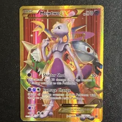 Pokemon XY BREAKthrough Mewtwo EX 164/162 Secret Rare Full Art DAMAGED - Image 1