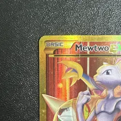 Pokemon XY BREAKthrough Mewtwo EX 164/162 Secret Rare Full Art DAMAGED - Image 2